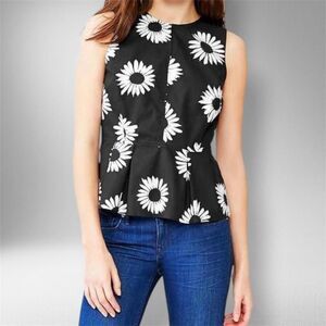 GAP Daisy Print Peplum Top – Size 4